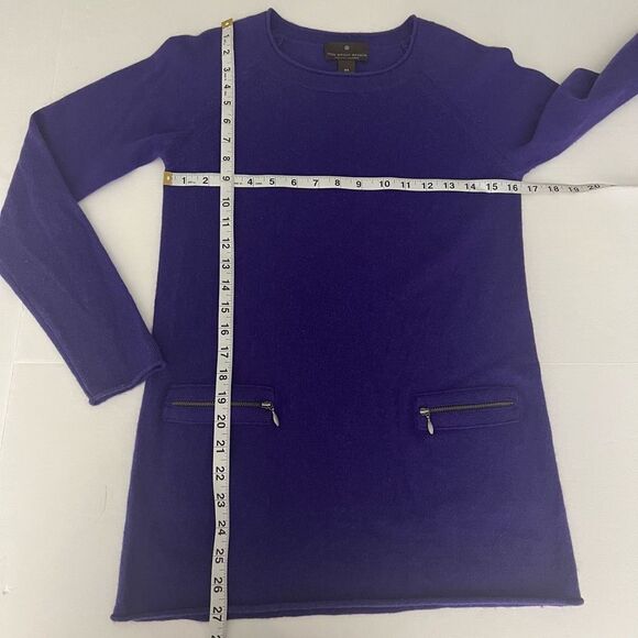 Fenn Wright‎ Manson Purple 2 Ply Cashmere Crew Neck Pullover Sweater Size XS - Picture 10 of 10